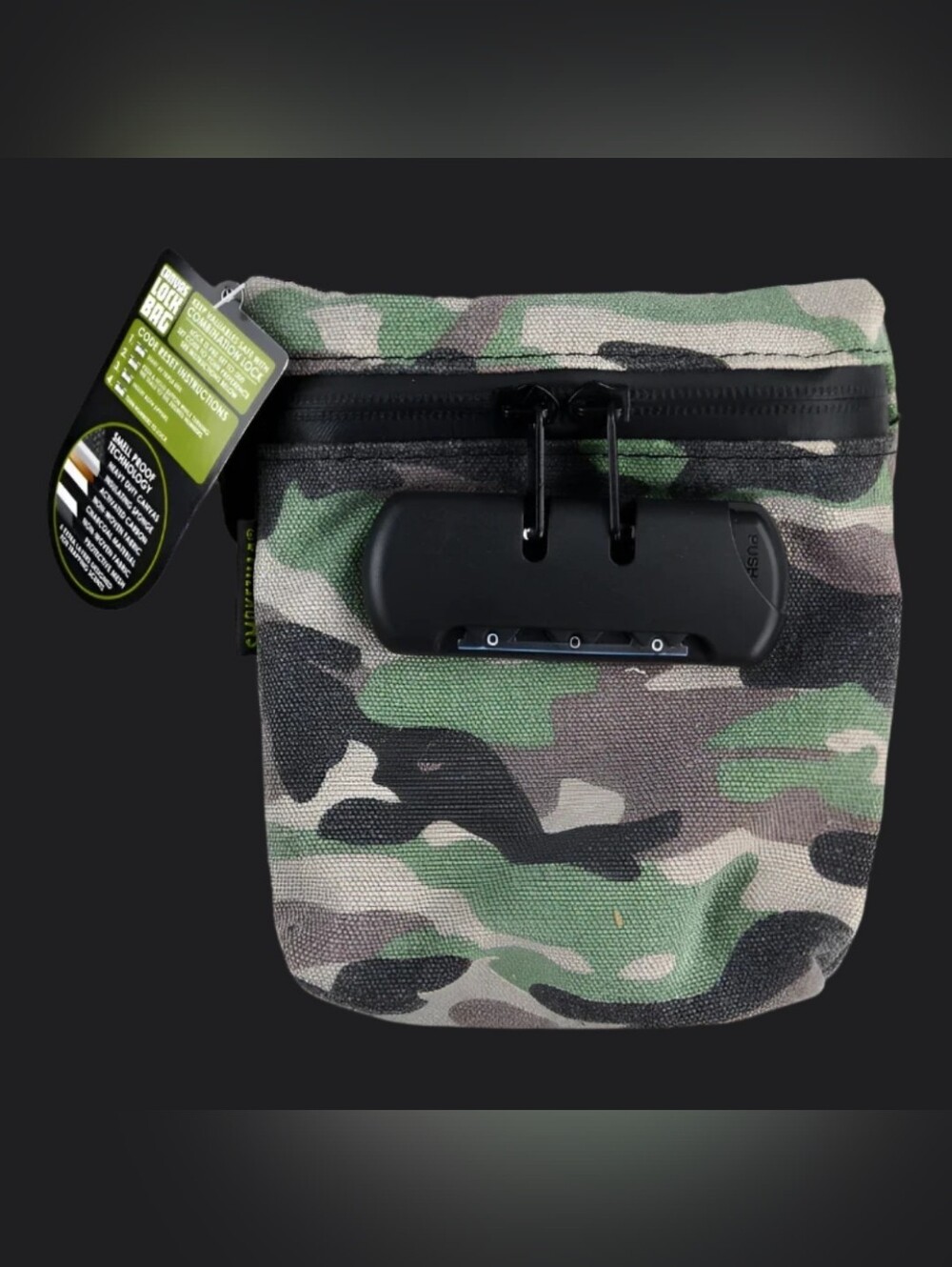 Smokezilla Camouflage Locking Pouch - Secure Storage Bag